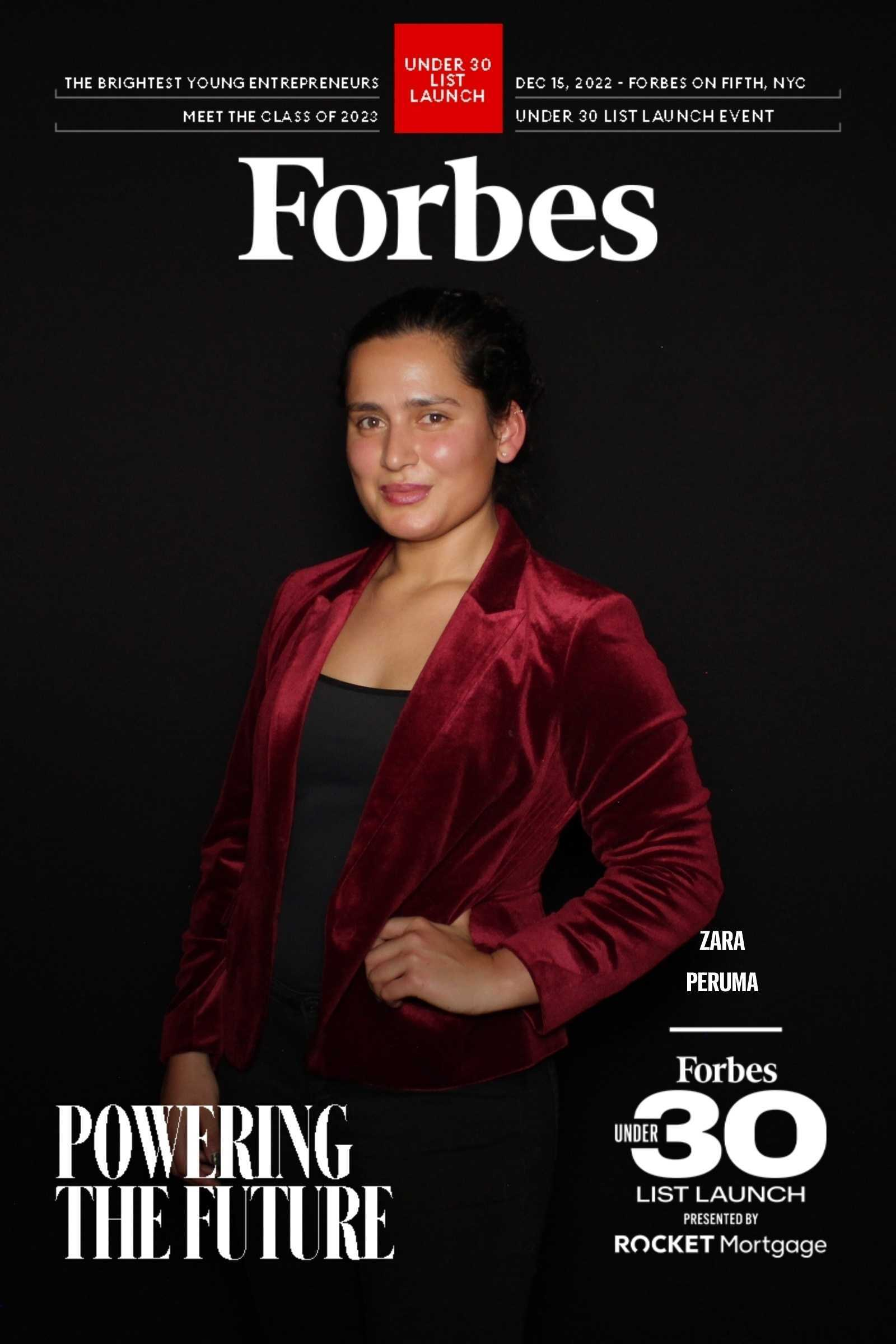 Zara, CTO/ Cofounder, wins Forbes 30 Under 30